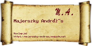 Majerszky András névjegykártya